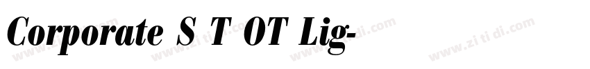 Corporate S T OT Lig字体转换